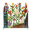Metal Garden Screen Butterfly and Flower Design 3-Panel 1