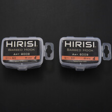 Hirisi 100Pcs High-Carbon Steel Barbed Carp Fishing Hooks Pack