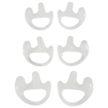 3 Paar Transparent Silikon Soft Ohrhoerer fuer Walkie Talkie Covert Akustische Tube Hoerer Klein / Mitte / Gross J6116Z