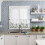 Ensemble de rideaux de cuisine Green Forest style rustique 3 pièces 6