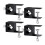 4 Pack Black Deck Clamp for Torches, Porch Rail Clamp, Universal Pole Mount Bracket, Deck Pole Holder for Solar Panel 1