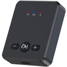 Émetteur Récepteur 6.0 2 en 1 Adaptateur Audio Sans Fil 3.5MM AUX avec Microphone HiFi Stéréo Musique pour Voiture TV PC