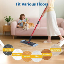 15 Pack H2prO Mop Pads Compatible with O Ceda H2PrO Flat Mop System, Washable and Reusable for H2prO Mop Refills.