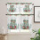 Ensemble de rideaux de cuisine de Noël style ferme 3 pièces 24 2