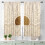 Abstrakte Vorhänge im Mid-Century-Stil, Boho-Minimalismus, 2-teilig 3