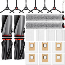Replacement Parts for C28 / Omni C28 Robot Vacuum, Include (2 Set) Main Brushes, Roller Mops,Dust Bags,HEPA Filters