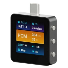 Multi-in-One Typ-C zu 3,5 mm Adapter 1,5-Zoll-Display HiFi-Decodierungs-Kopfhörerverstärker Kleiner Schwanz 384kHz CS43131