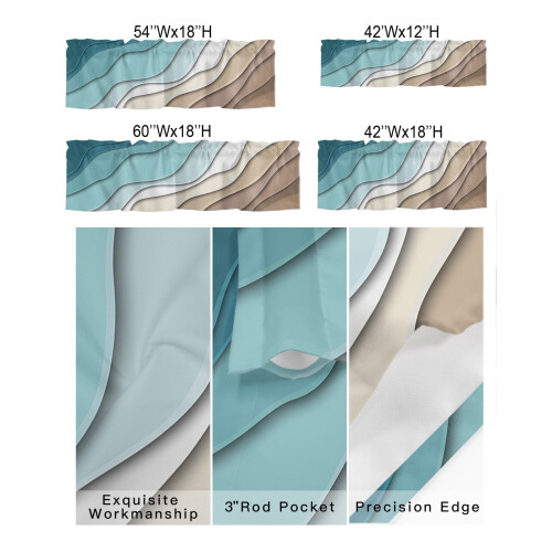 Παραθυρόφυλλο Ocean Wave 42x18in με τσέπη για ράβδους 1