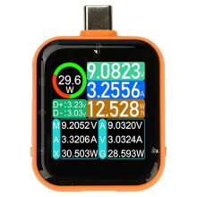 T3 Touch Control Gravity Sensor Digital Voltmeter Ammeter High Precision Power USB Tester 4.5-50V 6A Type-C Port