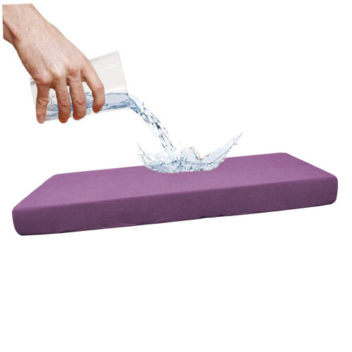 Wasserdichter Sofakissenbezug, kariert, helllila, XL 2