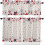 Red and Blue Star 4th of July Kitchen Curtains Set Rustic 2