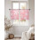 Snowflake Sheer Curtains Pink White 2 Panels 52x45 Rod 3