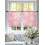 Snowflake Sheer Curtains Pink White 2 Panels 52x45 Rod 4