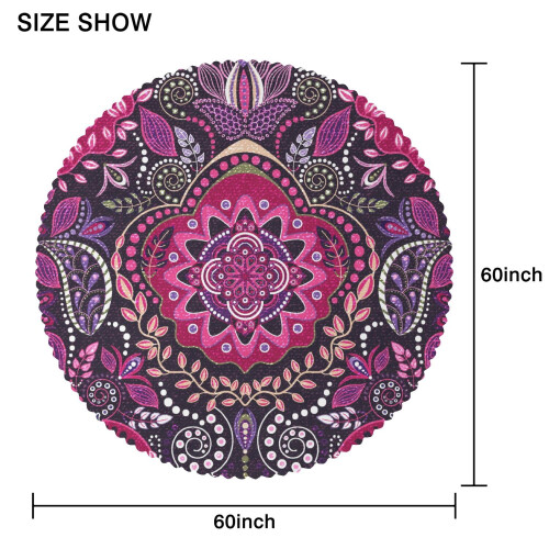 Nappe ronde à motif cachemire 152 cm 1