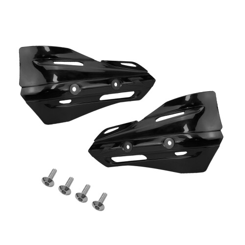 Motorcycle Hand Guards Black Universal Easy Install 2
