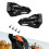 Motorcycle Hand Guards Black Universal Easy Install 7