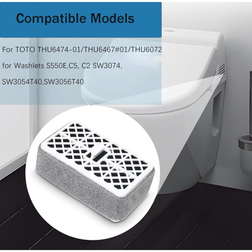 TOTO Washlet luftfilter 2-pack för THU6474-01THU6072S550E 2