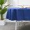 Blaue ovale Tischdecke aus Polyester, 155 x 259 cm 2