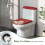 Weihnachtsmann-Toilettensitz und Spülkastendeckel-Set, 2er-Pack, Sterne 4