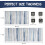 Abstract Kitchen Mat Set 2 pcs Blue Runner Rugs Non-Skid 3