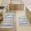 Abstract Kitchen Mat Set 2 pcs Blue Runner Rugs Non-Skid 4