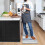Abstract Kitchen Mat Set 2 pcs Blue Runner Rugs Non-Skid 5