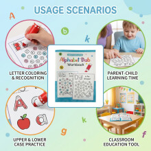 (A4 Notebook) ABC Coloring Book - 26 Letters Learning Workbook