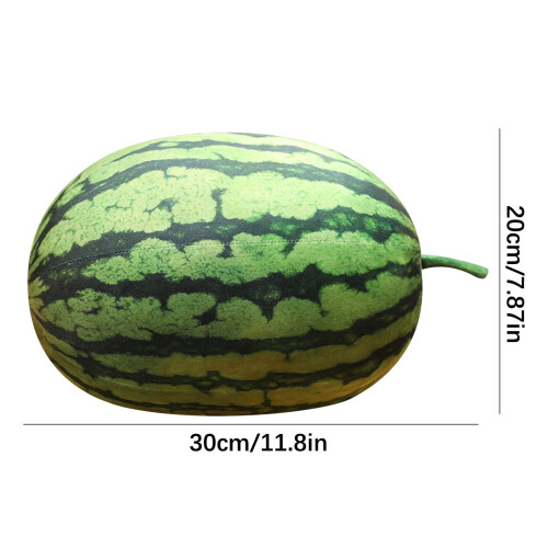 Coussin en peluche pastèque, décoration fruitée, 1 pièce 1