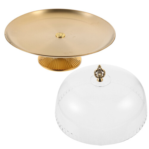 Glass Cake Stand Covered 10 Inch Diameter 2