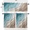 Kitchen Curtains Set Teal Brown Ombre 36 inch 6