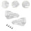 Motorcycle Hand Guards White Universal Fit 6
