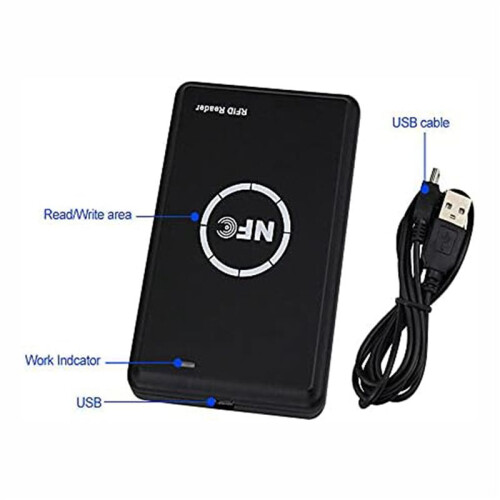 2X  Access Control Card Copier, RFID Reader Writer, 125KHz Card Duplicator, 13.56MHz Encrypted Card Decoder 2
