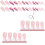 Faux ongles à pression dégradés violets (24 pièces) 5