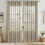 Teal sheer curtains silver foil pattern light filtering 2 2