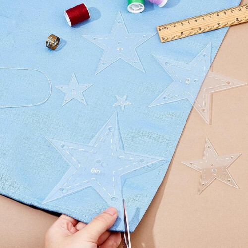 Acrylic Star Template Clear 6 Styles 6 Pcs 2