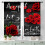 Red Rose Floral Curtains Romantic Quotes Modern Red-Black 2 3