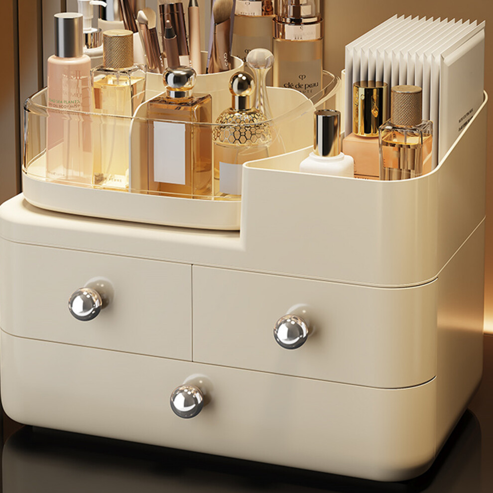 Hue-Grain Large Makeup Organizer With Drawers For Desk & Bathroom