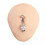 Fake Belly Button Ring Non-Piercing CZ Dangle Navel Jewelry 3