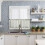 Floral Kitchen Curtains Set Rod Pocket 36 inch Boho Sage 6