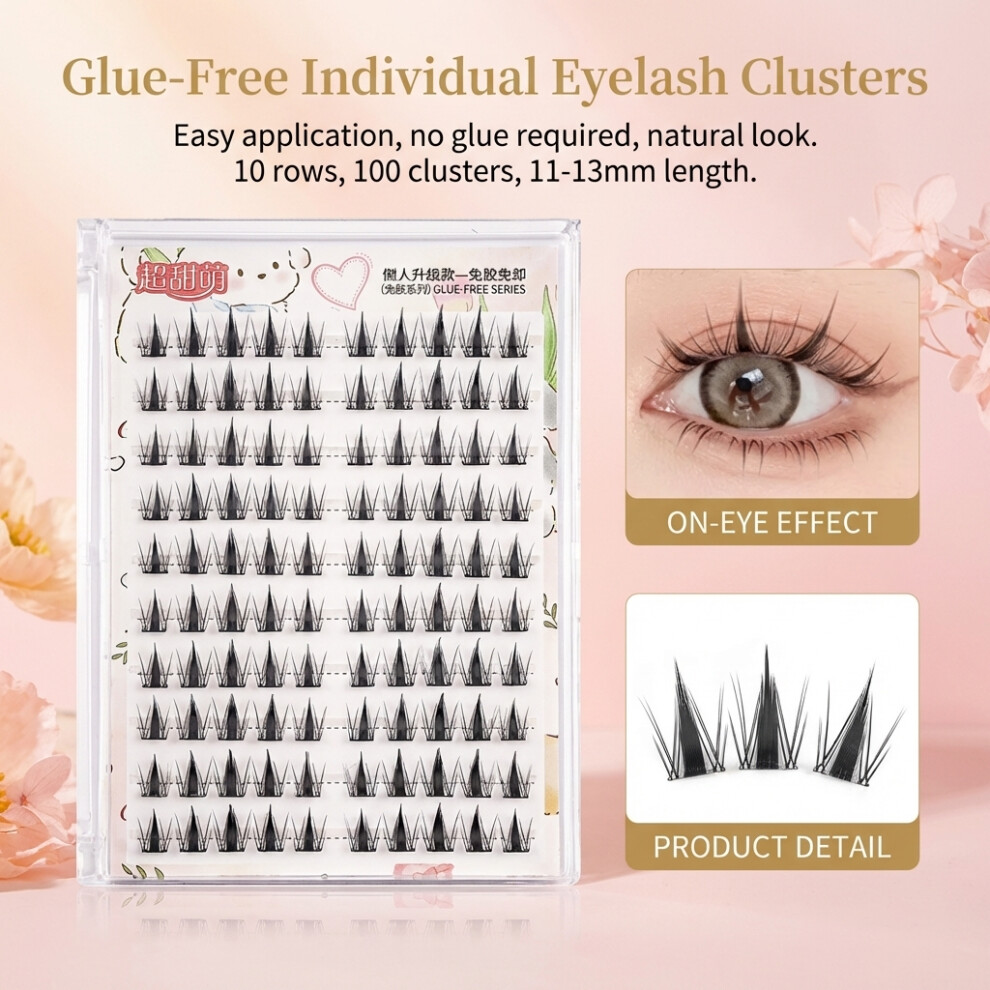 Hue-Grain Natural C Curl Rabbit Eyelashes - Lightweight