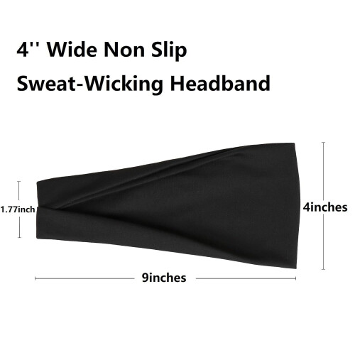 Women's Non-Slip Headbands 4 Inches Wide 6-Pack 1