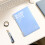 Ice Blue B5 Journal 25x17.8x1.5 cm Plastic Cover Notebook 4