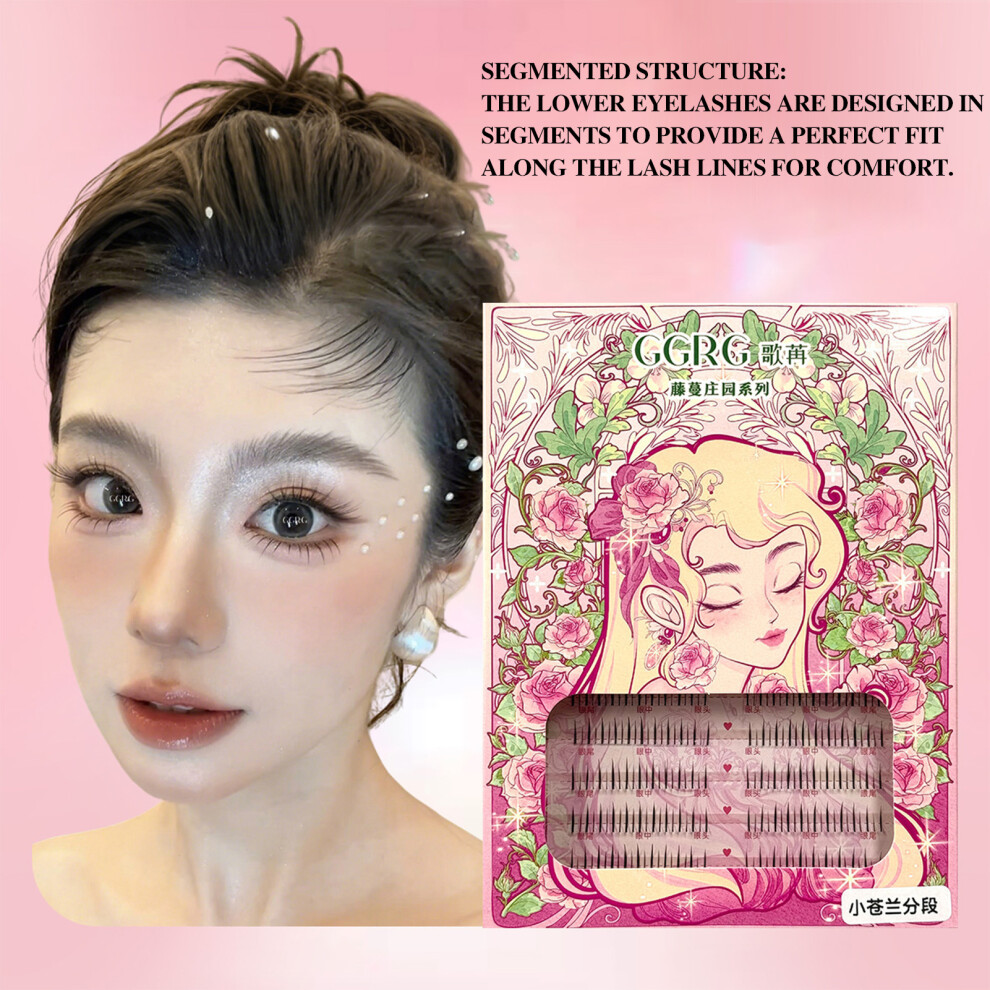 Hue-Grain Korean Segmented Press-On Eyelashes Natural Look