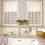 Farm Rooster Kitchen Curtains Set Pink Floral Rustic Tier 4
