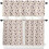Farm Rooster Kitchen Curtains Set Pink Floral Rustic Tier 2