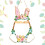 Wooden Easter Door Wreath Rabbit Design 1 Piece 2
