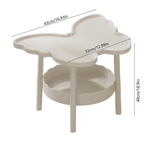 Table d'appoint papillon moderne à 2 niveaux 2