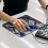 Μωβ λουλουδάτο Mouse Pad με ίριδες 21x25cm αντιολισθητικό 7