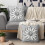 Housses de coussin Daisy grises et blanches 40 x 40 cm (lot de 2) 2