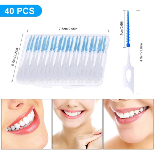 Silicone Double-Sided Interdental Brushes 80 Pieces 1